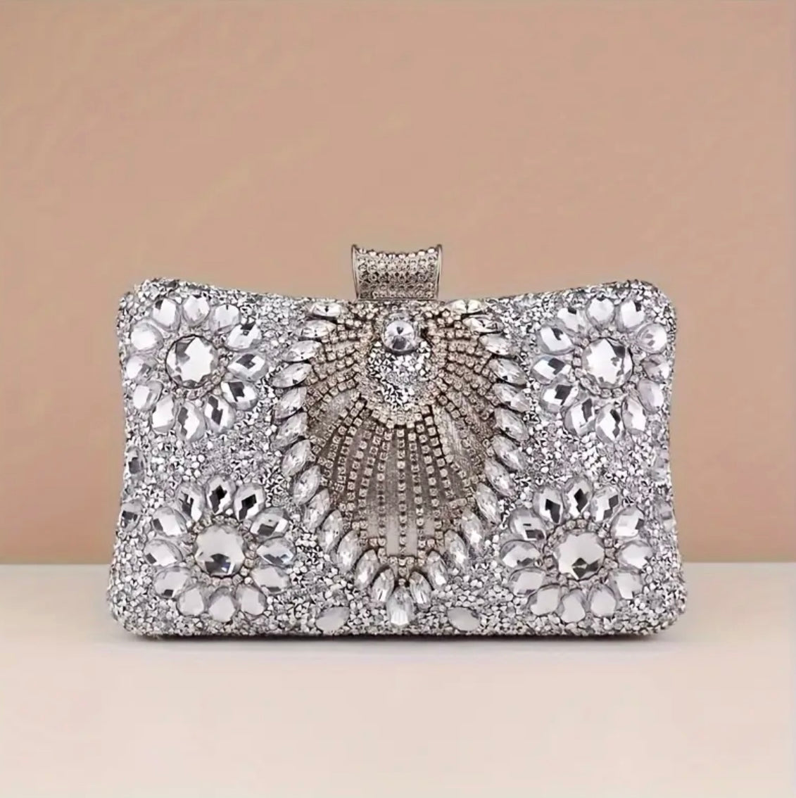 Silver Stone Clutch