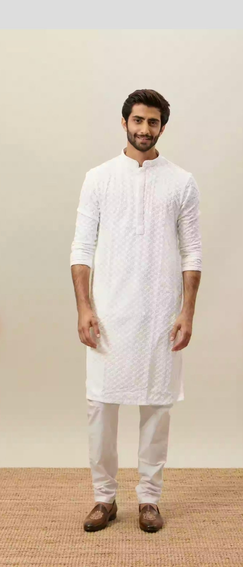 White Chikankari Kurta
