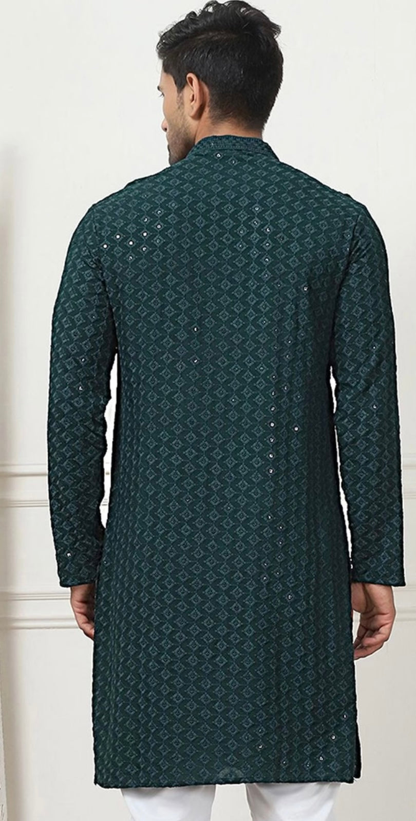 Green Chikankari Kurta