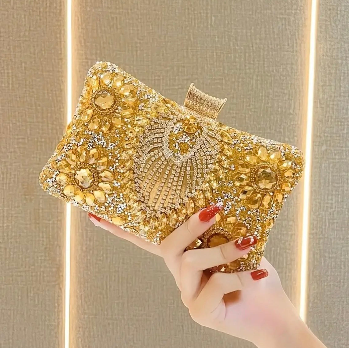 Golden Stone Clutch
