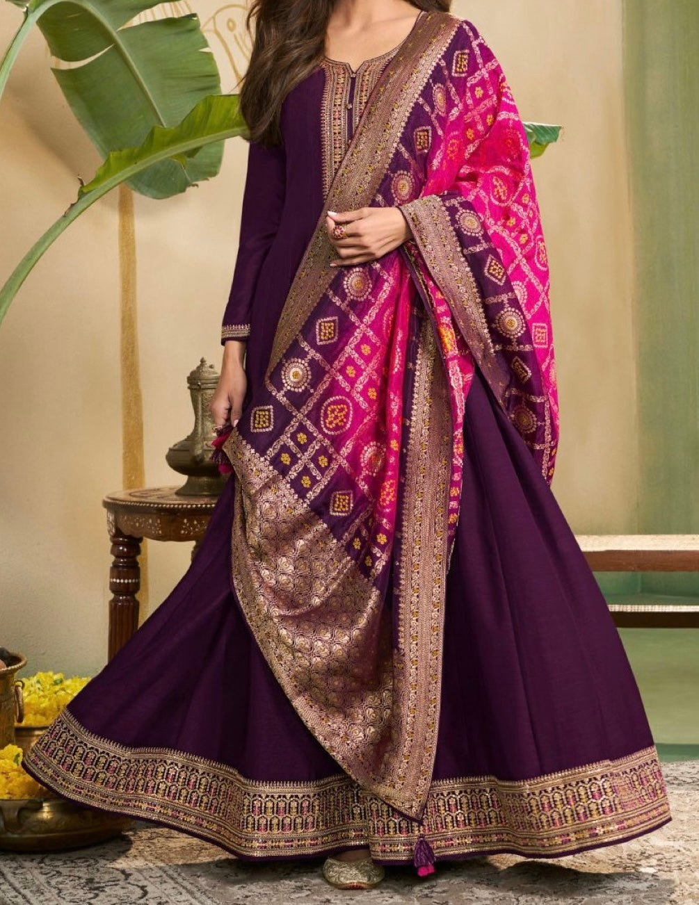 Purple Anarkali