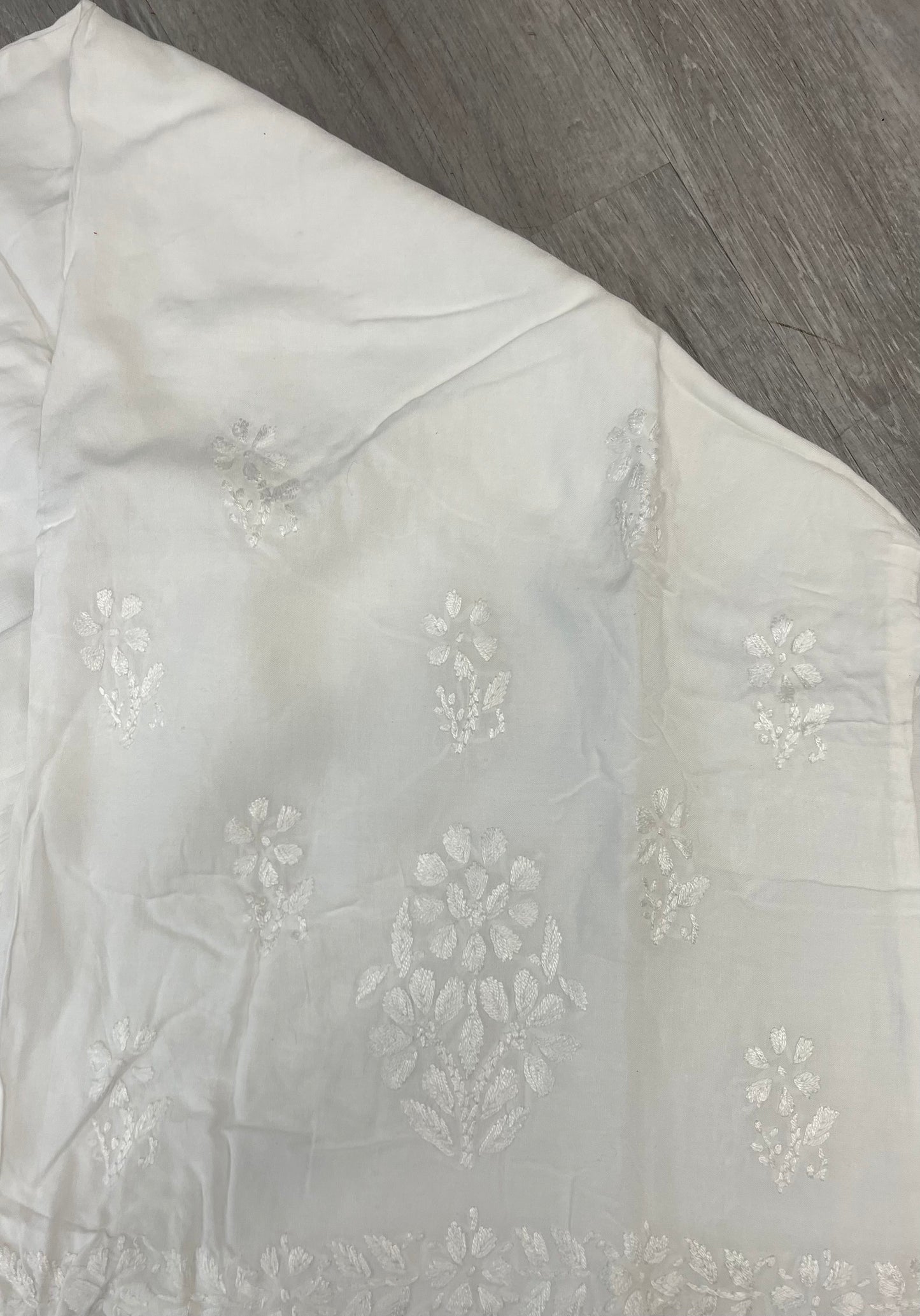 Chikankari White Flapper Pants