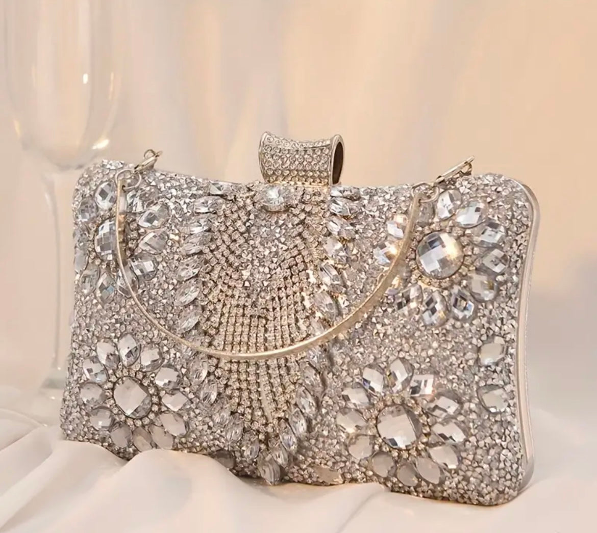 Silver Stone Clutch
