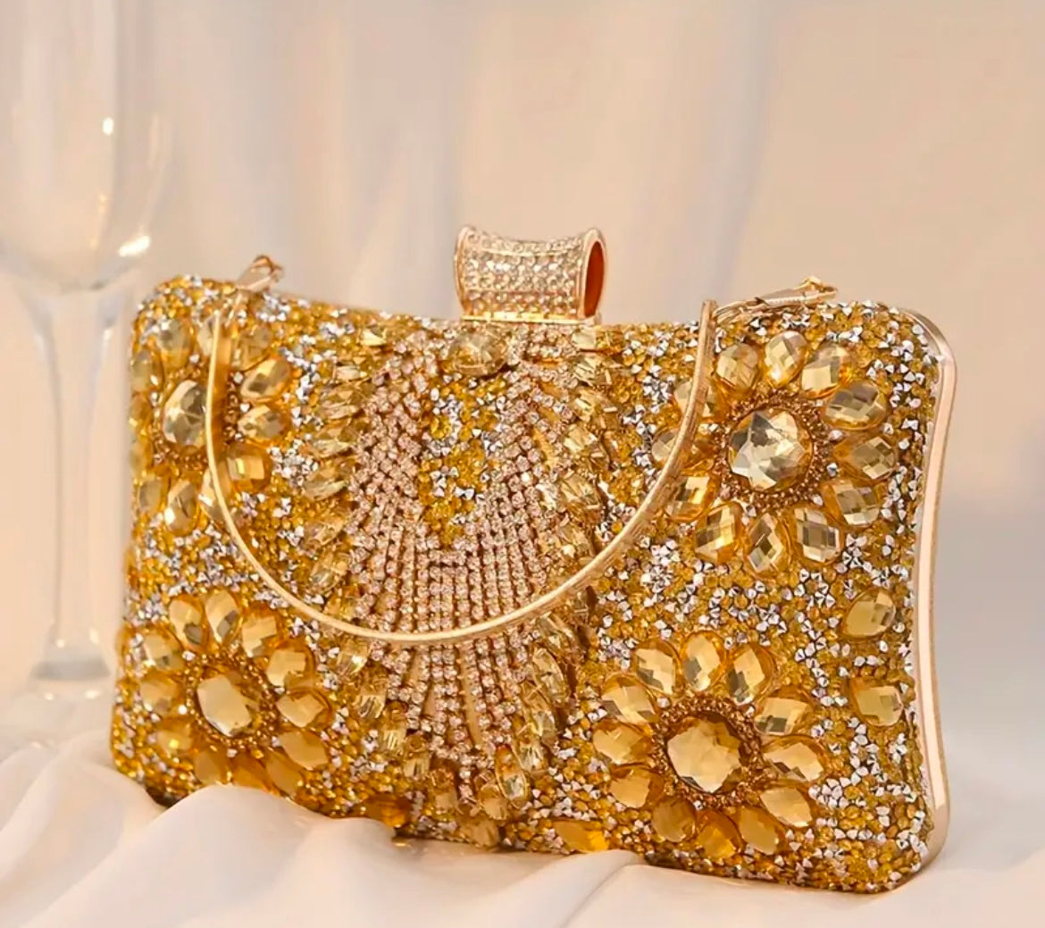 Golden Stone Clutch
