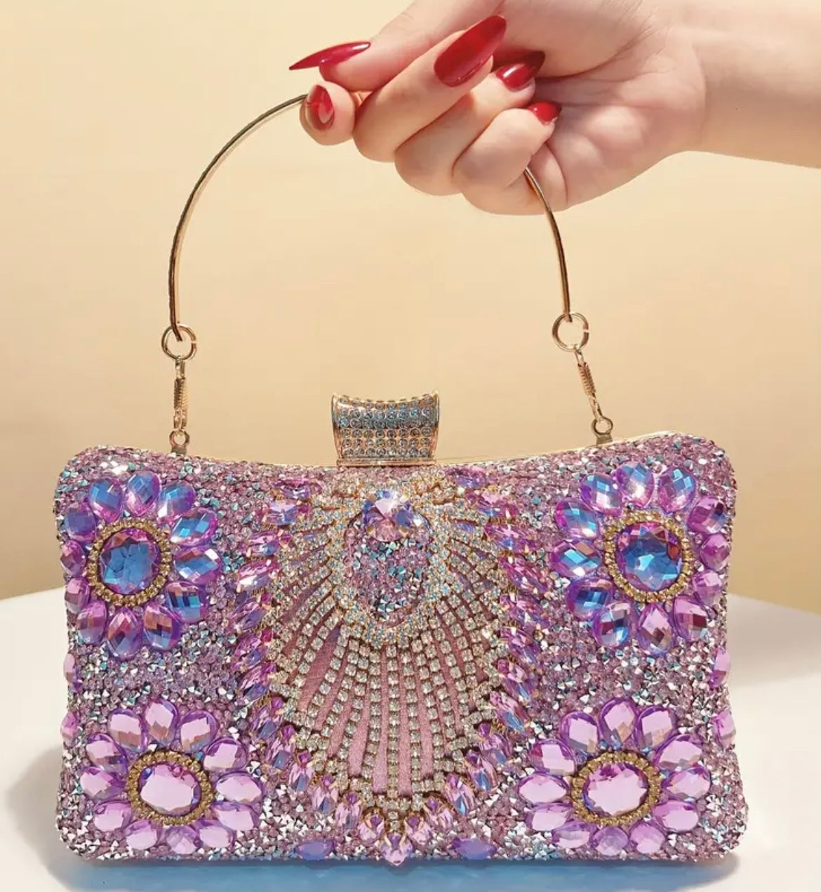 Purple Stone Clutch