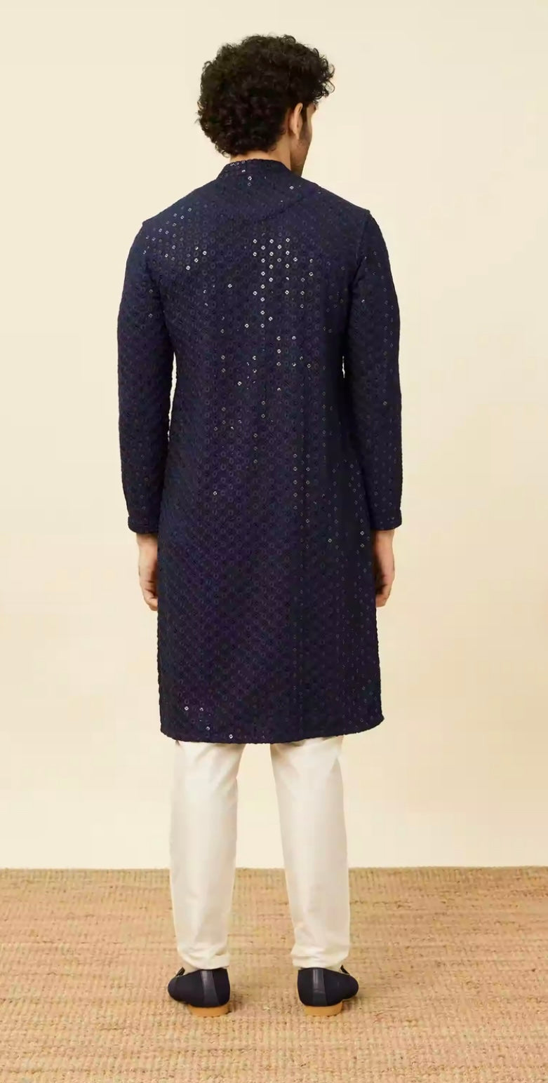 Blue Chikankari Kurta